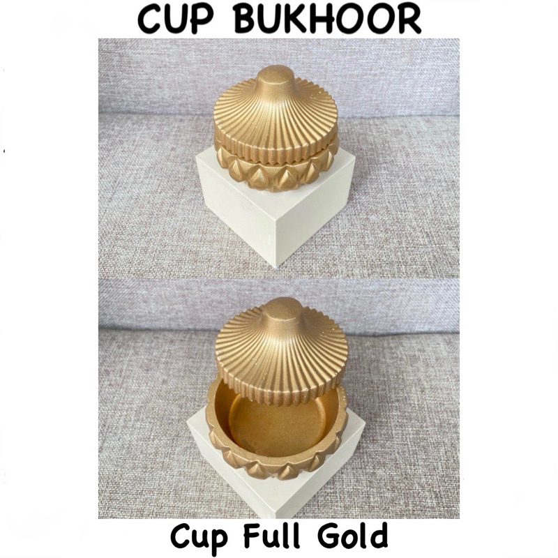 Jual Cup Bukhoor Full Gold Cup Bukhur Kerucut Tempat Wadah Bukhoor ...