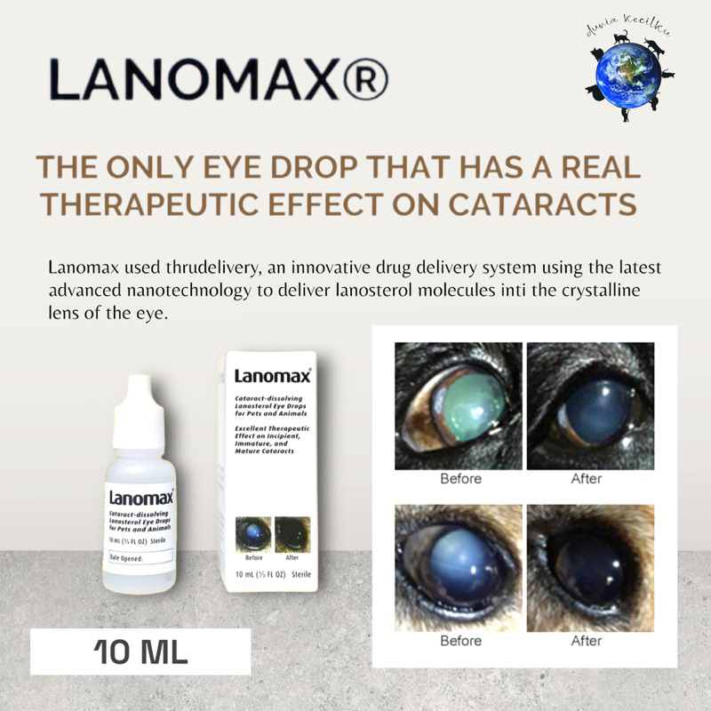 Jual Lanomax Eye Drops 10 ML Tetes Mata Anjing Kucing Katarak