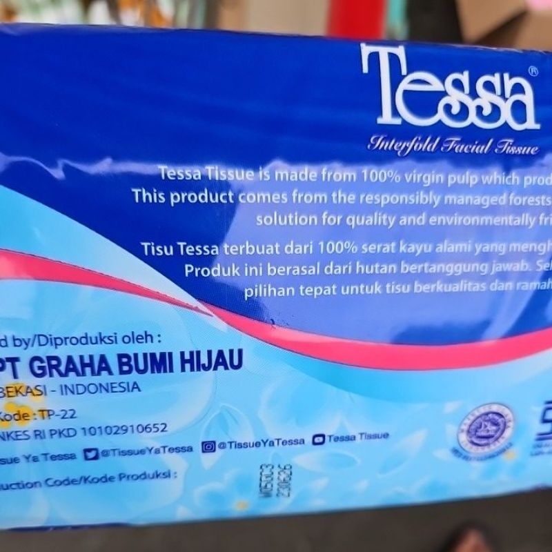 Jual Tessa Multi tisu wajah 160lbr (MP-11) | Shopee Indonesia