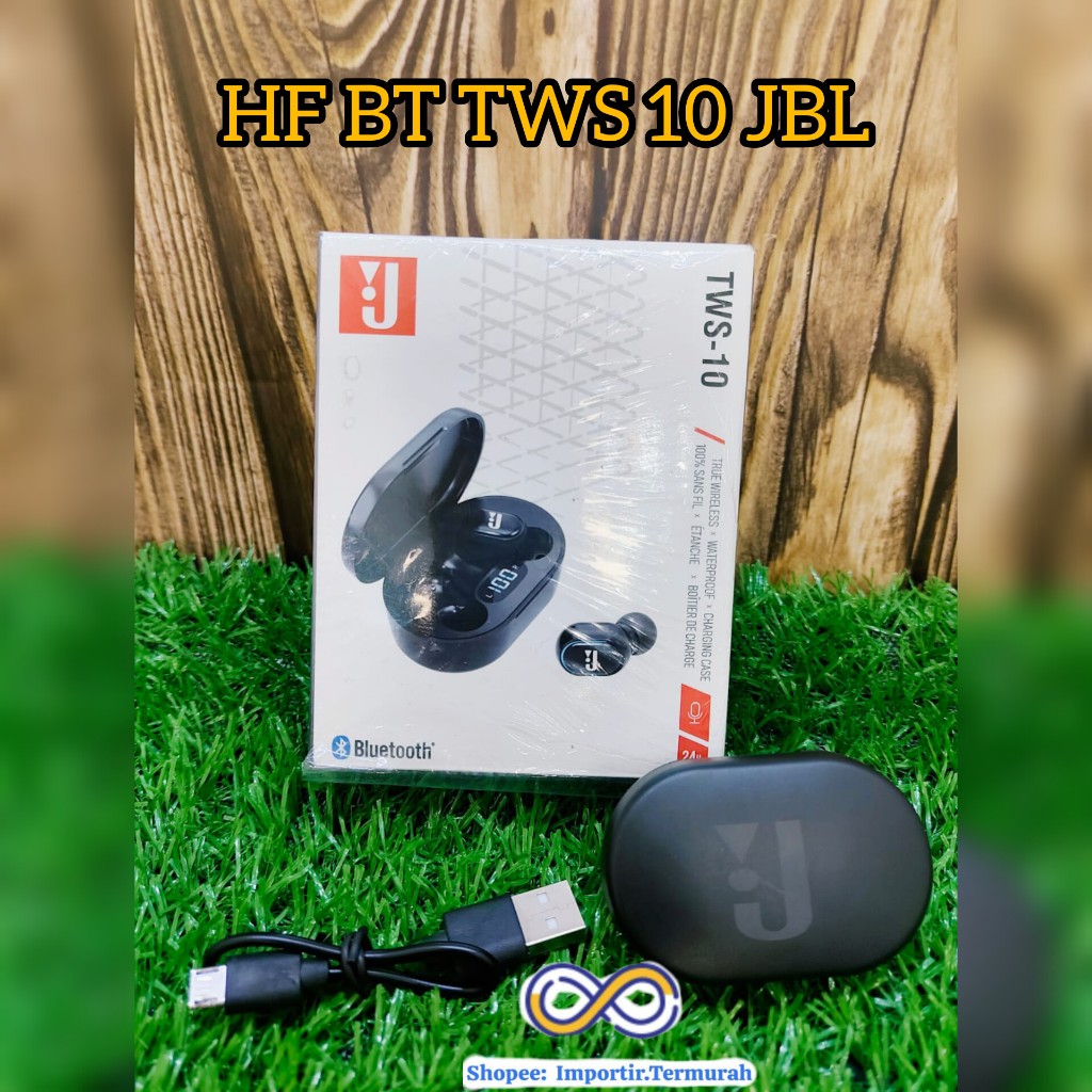 Jual Earbuds Wireless JBL TWS 10 LED Display Earphone Bluetooth Headset Shopee Indonesia