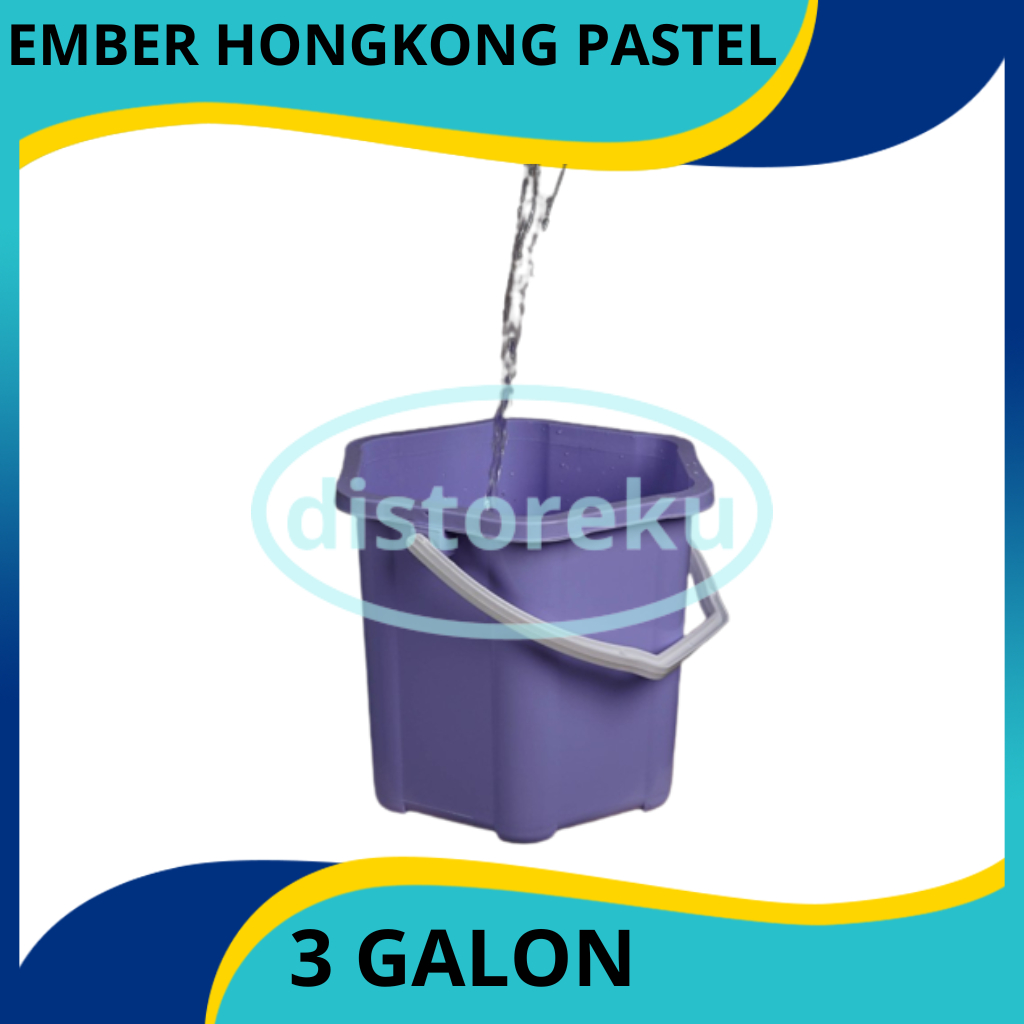 Jual IK - EMBER PLASTIK GAGANG SEGI 6 PASTEL EMBER JEPANG 3 GALON ...