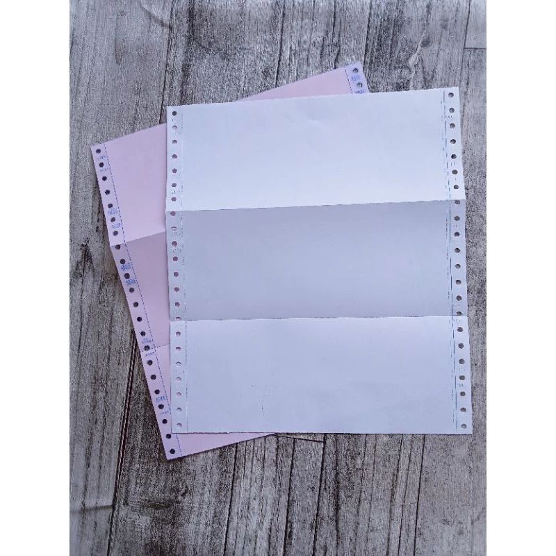 Jual continuous form rangkap 2 bagi 3 kertas ncr 2ply di Bagi 3 isi 500 ...