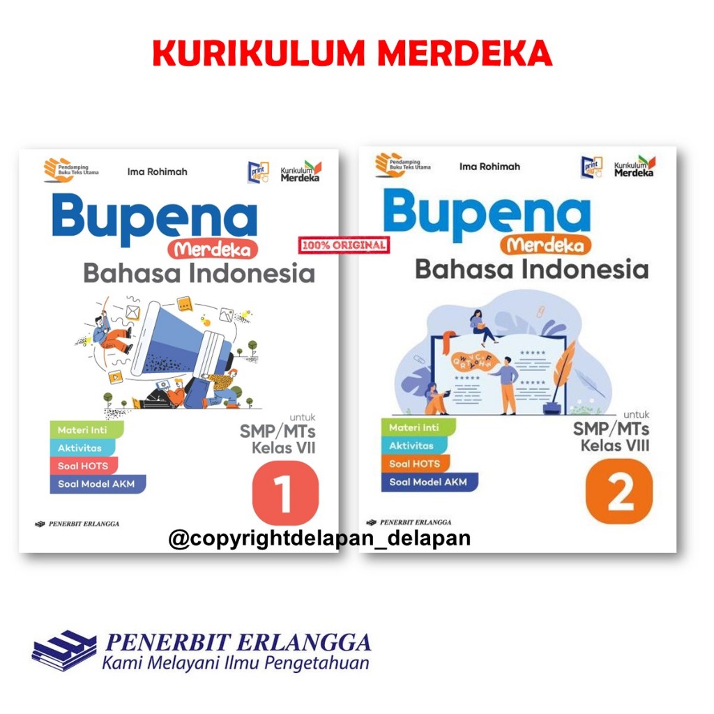 Jual Bupena Merdeka B.indonesia SMP Kelas 7 8 - Kurikulum Merdeka ...