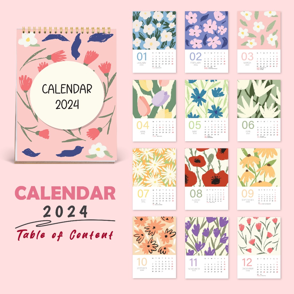 Jual A6KM01 Kalender Meja 2025 (Ukuran A6 )- Kalender Duduk - Kalender ...