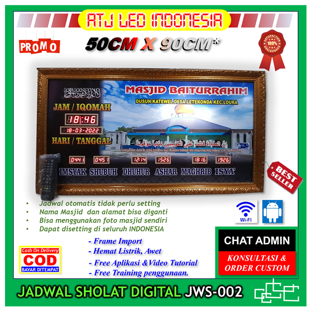 Jual Link custom order khusus dan Jadwal sholat digital jam masjid ...