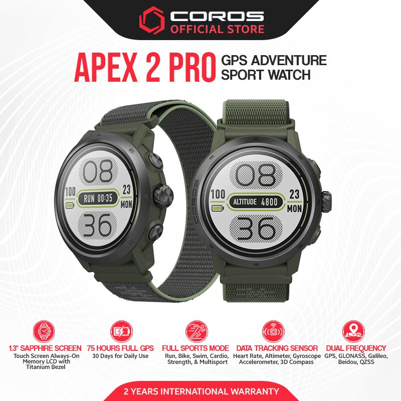 COROS Apex Pro GPS Outdoor Sport Watch Green