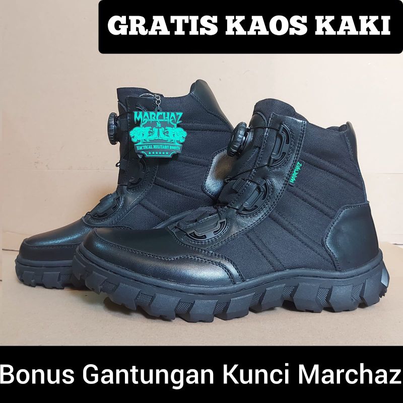 Jual Sepatu Pdl Tali Putar Lantas Model Ninja Pendek Kulit Sapi Asli ...