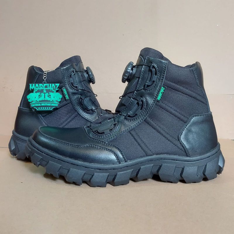Jual Sepatu Pdl Tali Putar Lantas Model Ninja Pendek Kulit Sapi Asli ...