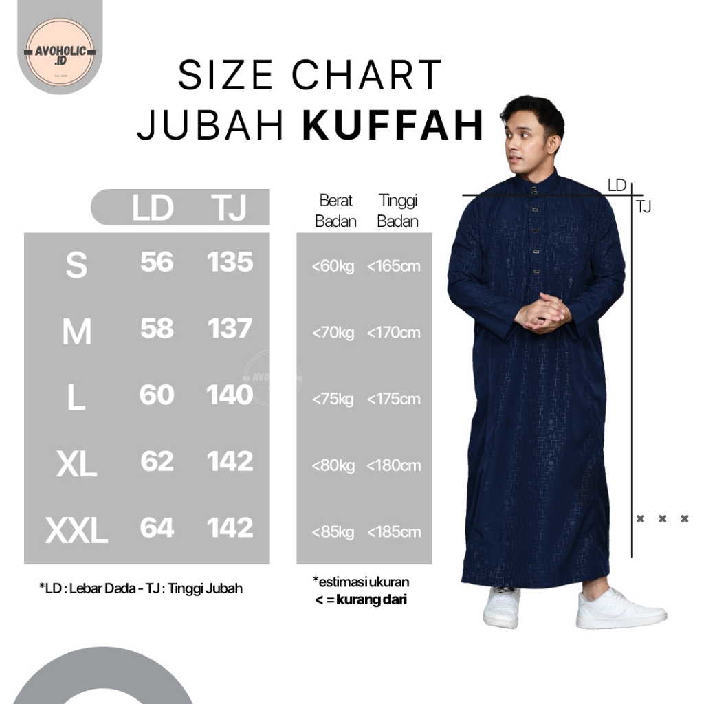 Jual Avoholic.id - Jubah Pria Muslim Embos Kuffah Saudi Hitam | Shopee ...