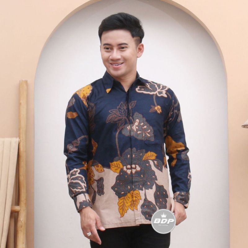 Jual KEMEJA BATIK PRIA LENGAN PANJANG BAJU BATIK COWOK EMKA BATIK SIZE ...