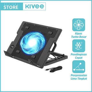 (HOT) KIVEE Cooling Pad Laptop kipas Pendingin turbo Portable for 12- 17 inci Laptop Original