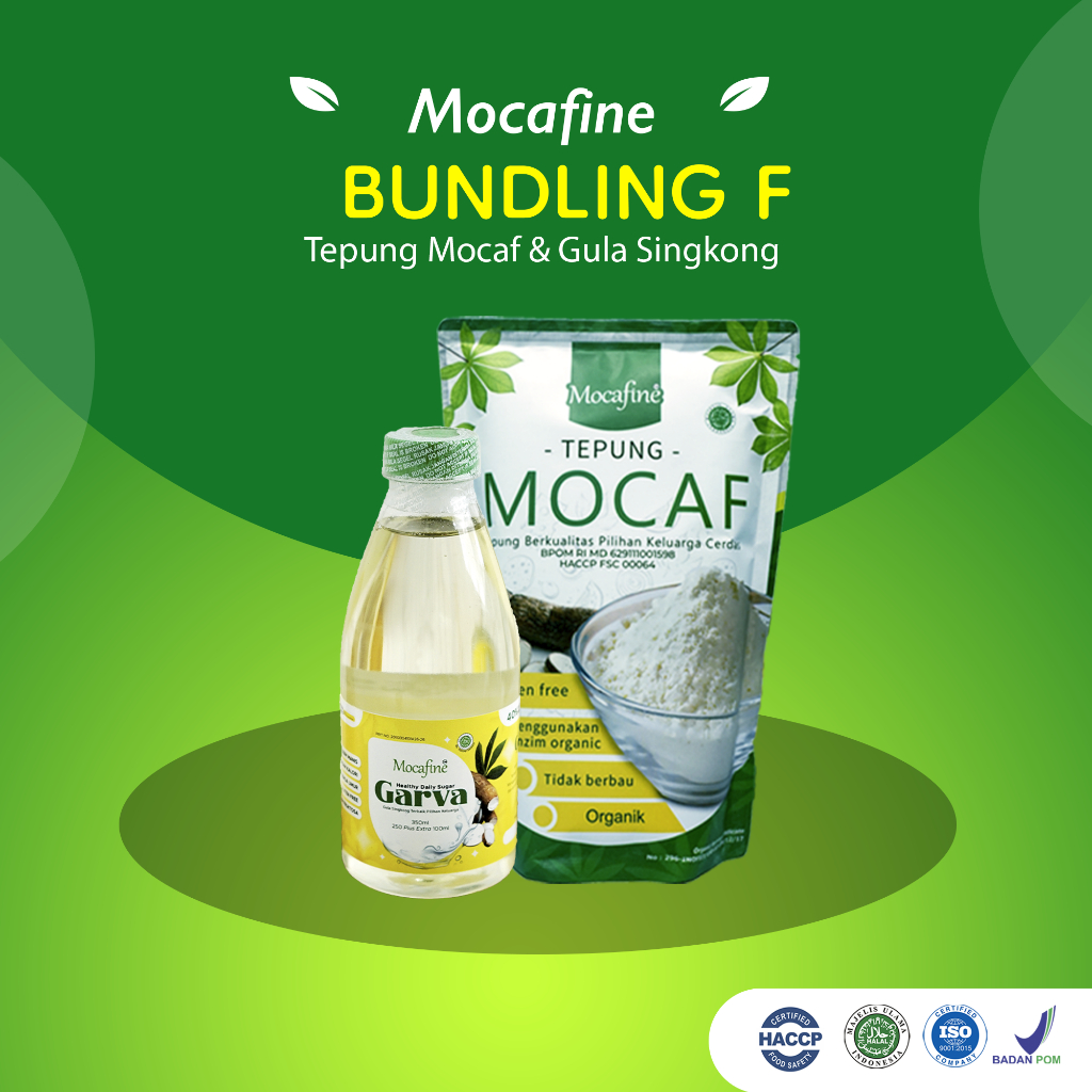 Jual Bundling Sehat F (1 Pcs Tepung Mocaf Mocafine 500 gram + 1 botol ...