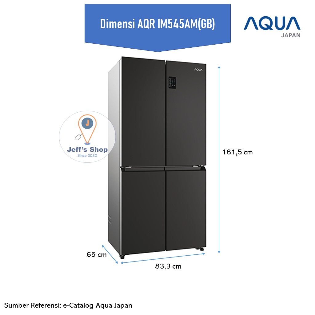 Jual AQUA AQR-IM545AM Kulkas SIDE BY SIDE MULTIDOOR 4 PINTU Inverter ...
