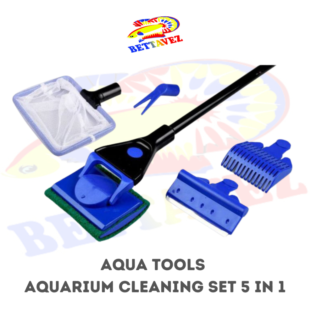 Jual AQUA TOOLS AQUARIUM CLEANING SET 5 IN 1 / PEMBERSIH AQUARIUM