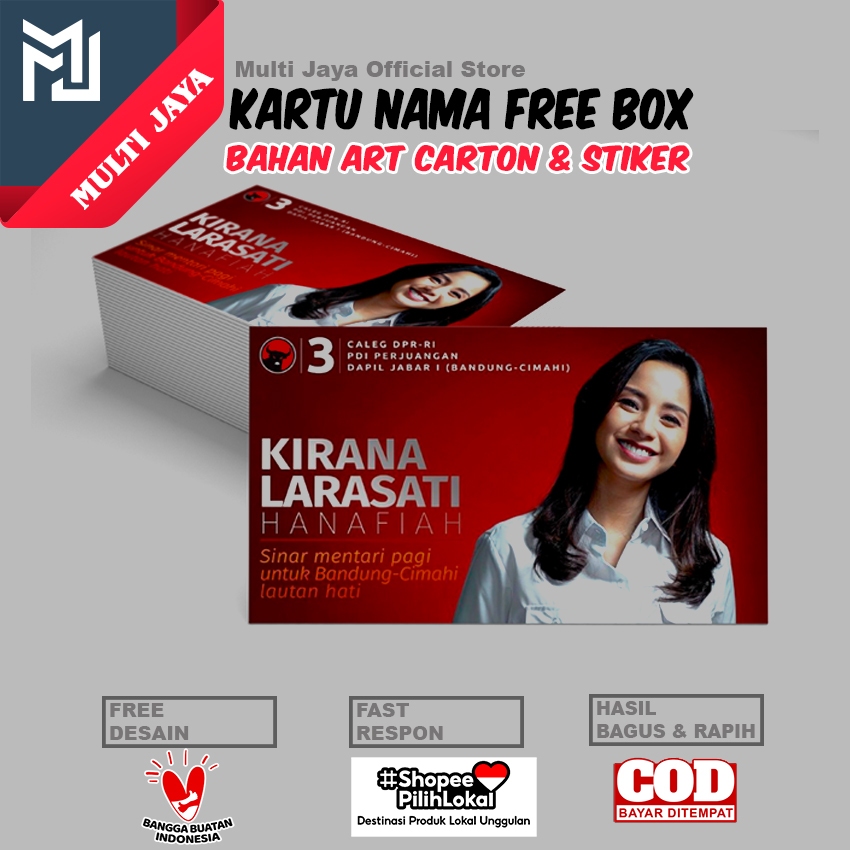 Jual Cetak Kartu Nama Free Box Kartu Nama Custom Shopee Indonesia