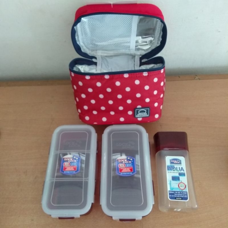 Jual [Exclusive BI Merchandise] Lunch Box Bag Set 3 Pcs Lock & N Lock ...