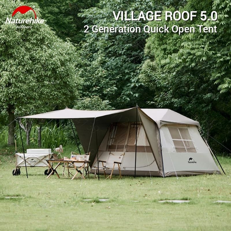 Jual TENDA NATUREHIKE VILLAGE 5 0 CNK2300ZP022 ROOF RIDGE QUICK OPEN AUTOMATIC TENT TENDA