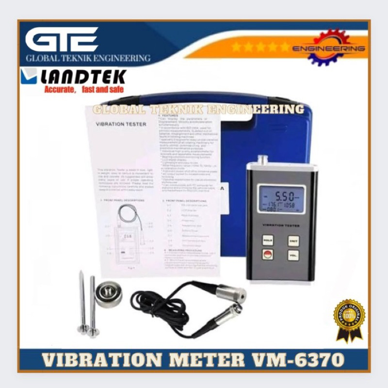 Jual Vibration Meter Landtek VM6370 Alat Penguji Getaran Motor Akurasi