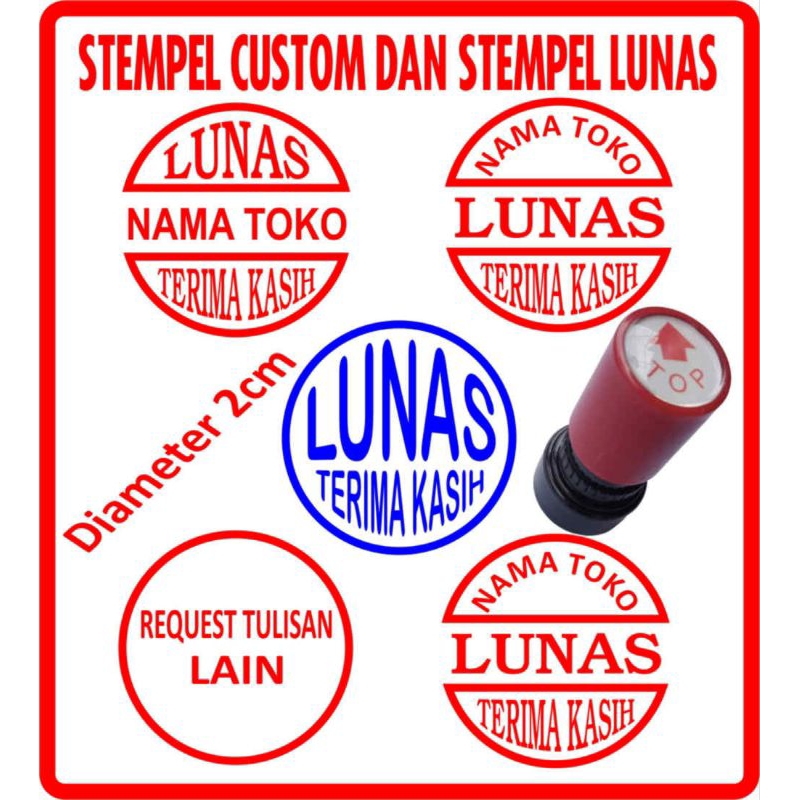 Jual STEMPEL LUNAS CUSTOM | Shopee Indonesia