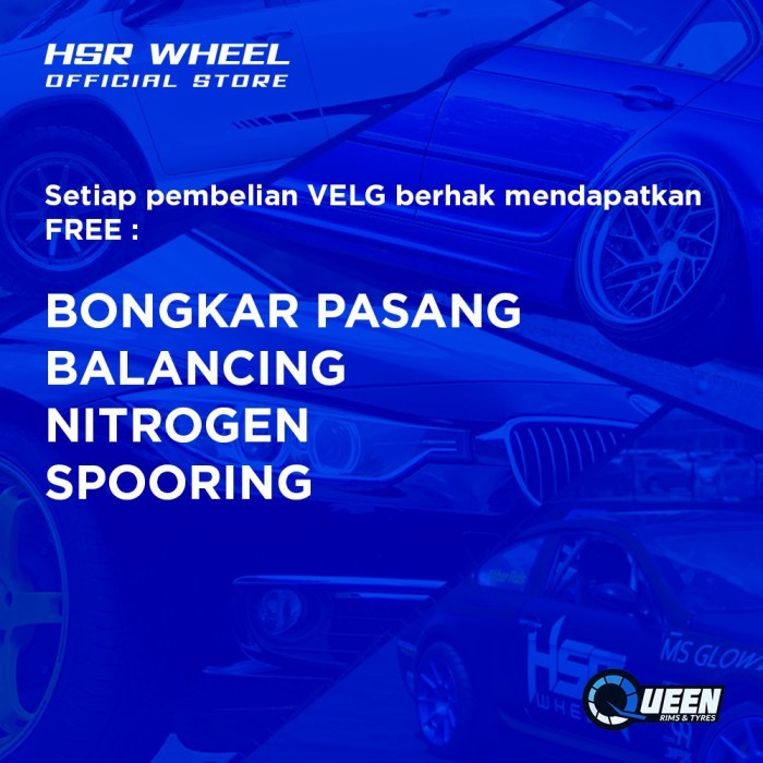 Jual velg mobil HSR boafeo R16 lubang 8 pelek untuk avanza jazz brio ...