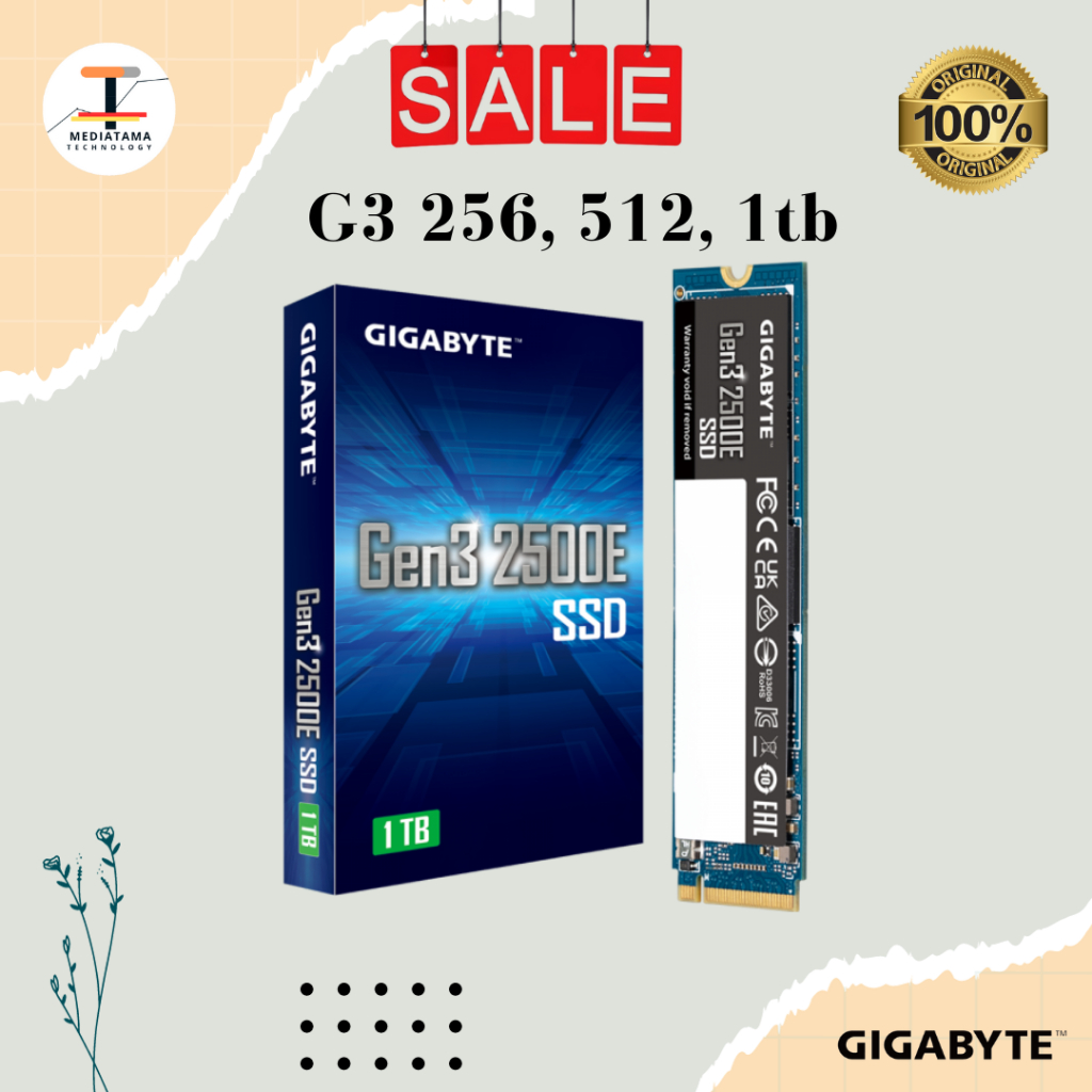 Jual GIGABYTE SSD NVME Gen3 256GB 512GB 1TB ssd gigabyte gen 3