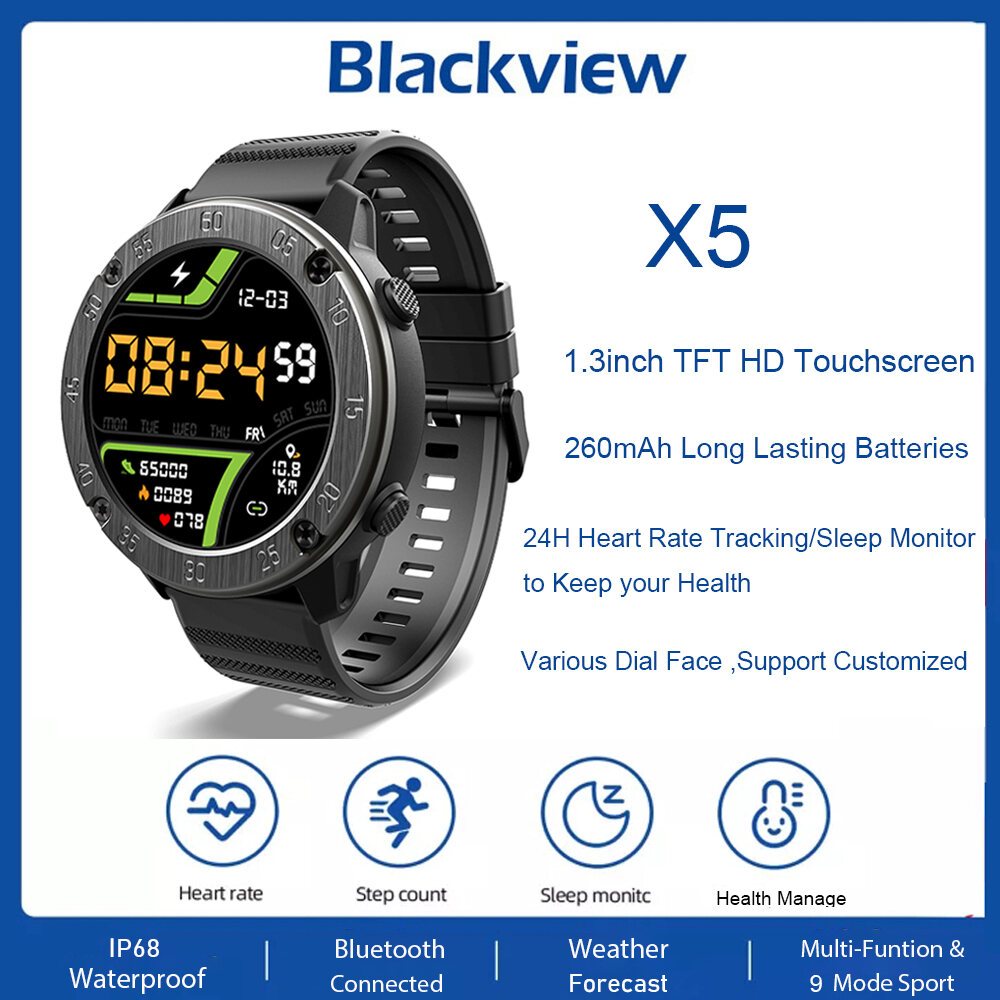 Blackview - Smartwatch X5 - IP68. 1,3'' Tft Lcd. Ram 256KB / Flash