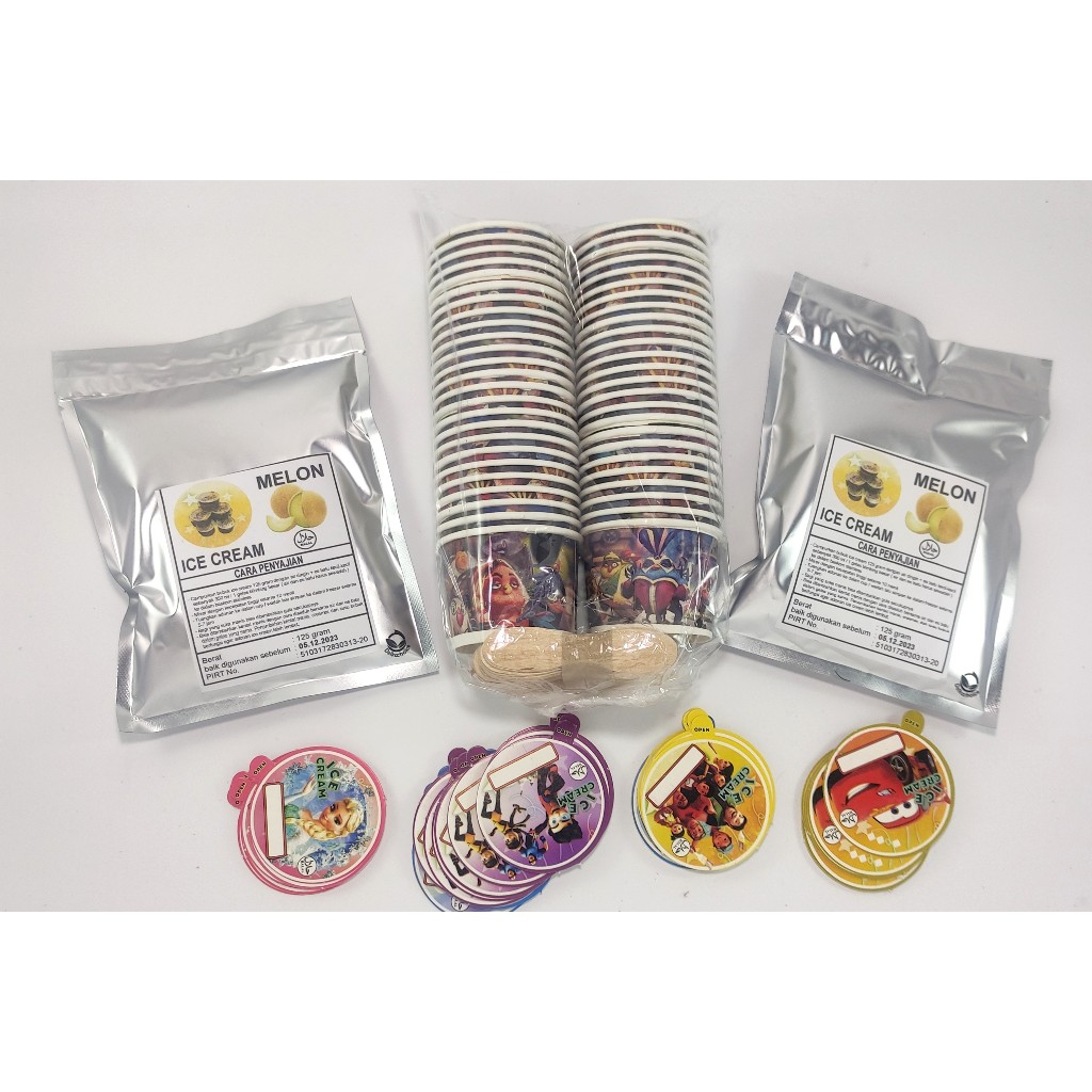 Jual PAKET 2 RASA ICE CREAM MELON 250 GRAM | Shopee Indonesia