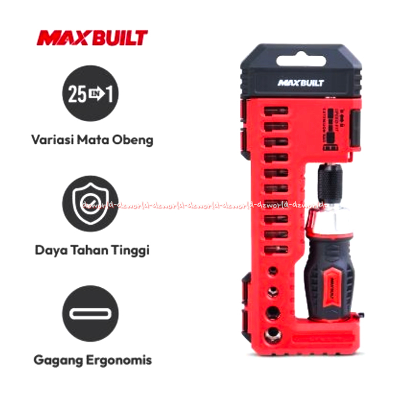 Jual Maxbuilt 25pcs Set Screwdriver 25 pcs Obeng Ratchet Extention Mata ...