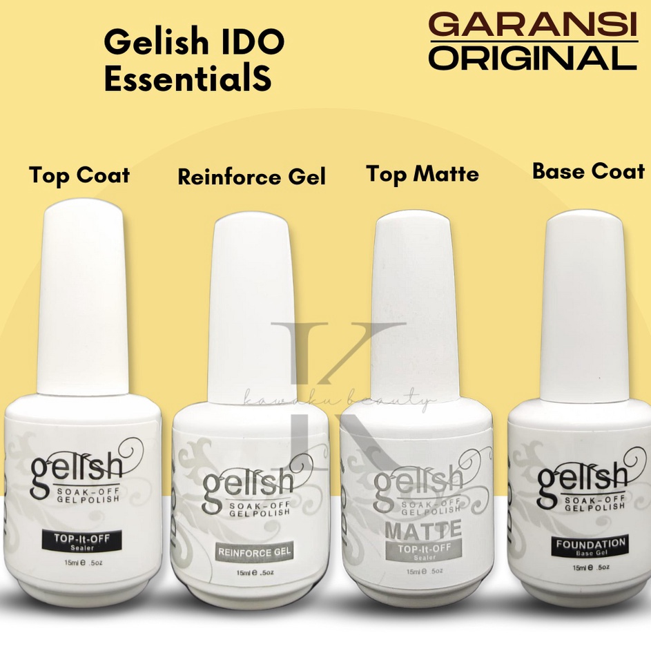 Jual Gelish IDO Essentials Base / Top Coat / Top Matte 5ml UV LED Kutek
