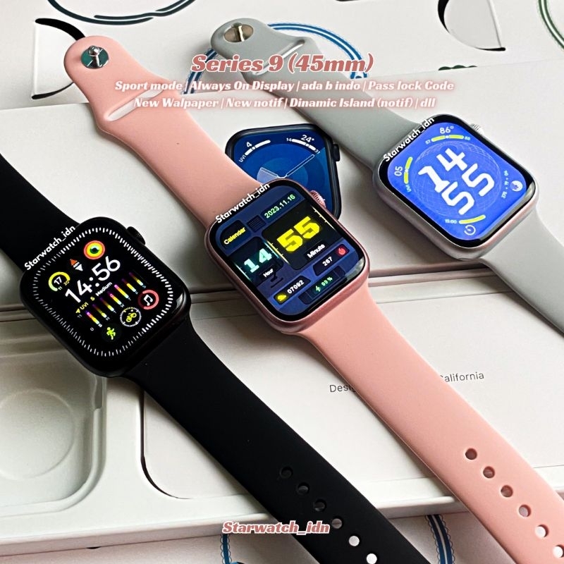 Jual Termurah Smartwatch series 9 diameter 45mm dynamic island