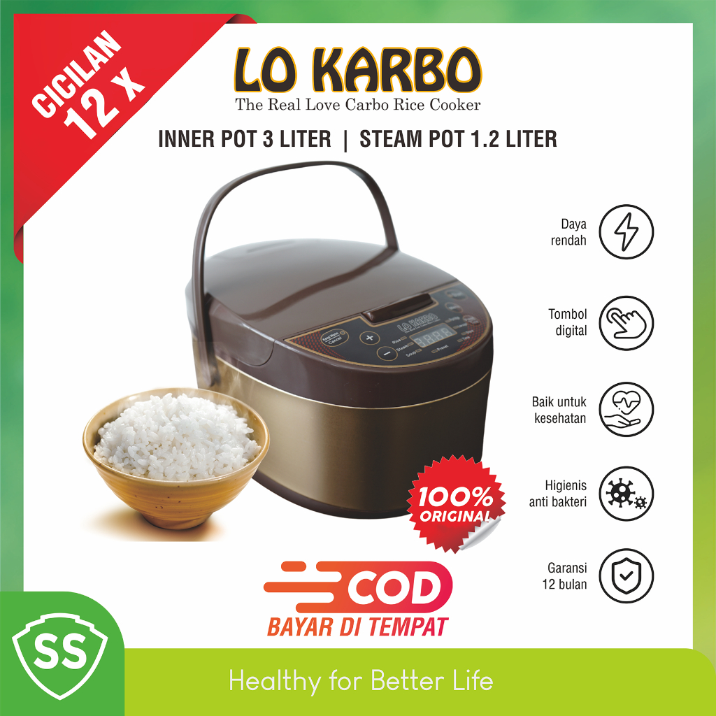 Jual LOW KARBO Low Carb Rice Cooker Low Carbo RiceCooker Rendah Gula