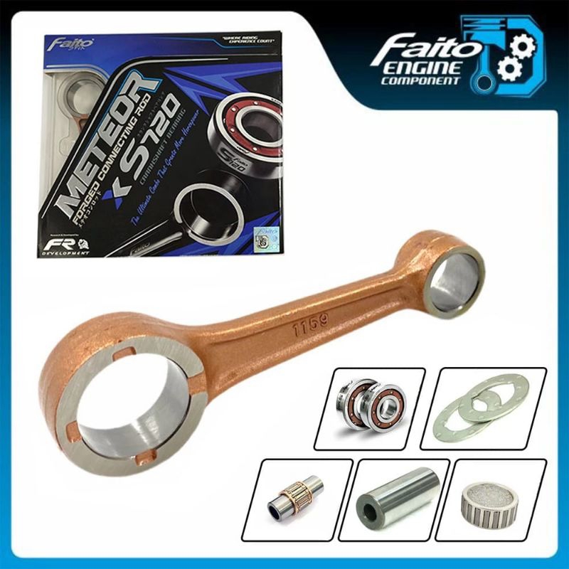 Jual FAITO Stang Seher Set Conrod set (METEOR) + Bearing Kruk As (S720 ...