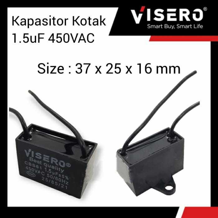 Jual Visero Kapasitor Kotak Segi Capasitor 1uf 12uf 15uf 2uf 25uf 3uf 35uf 4uf 45uf 5uf 6uf 