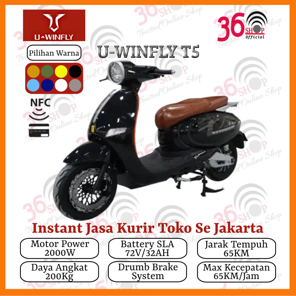 Jual Motor Listrik U Winfly T Pro V Ah Garansi Resmi Shopee