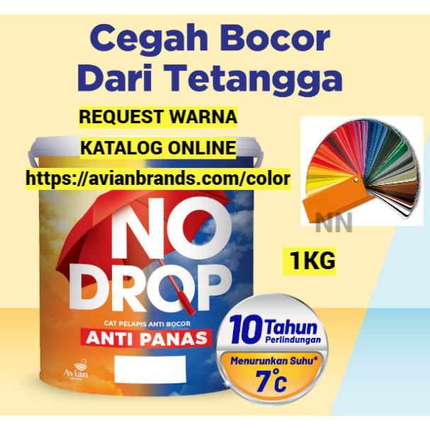 Jual Cat Tembok Pelapis Anti Bocor 1kg No Drop Nodrop Anti Panas Cat Anti Bocor 08ltr Pilih 6518