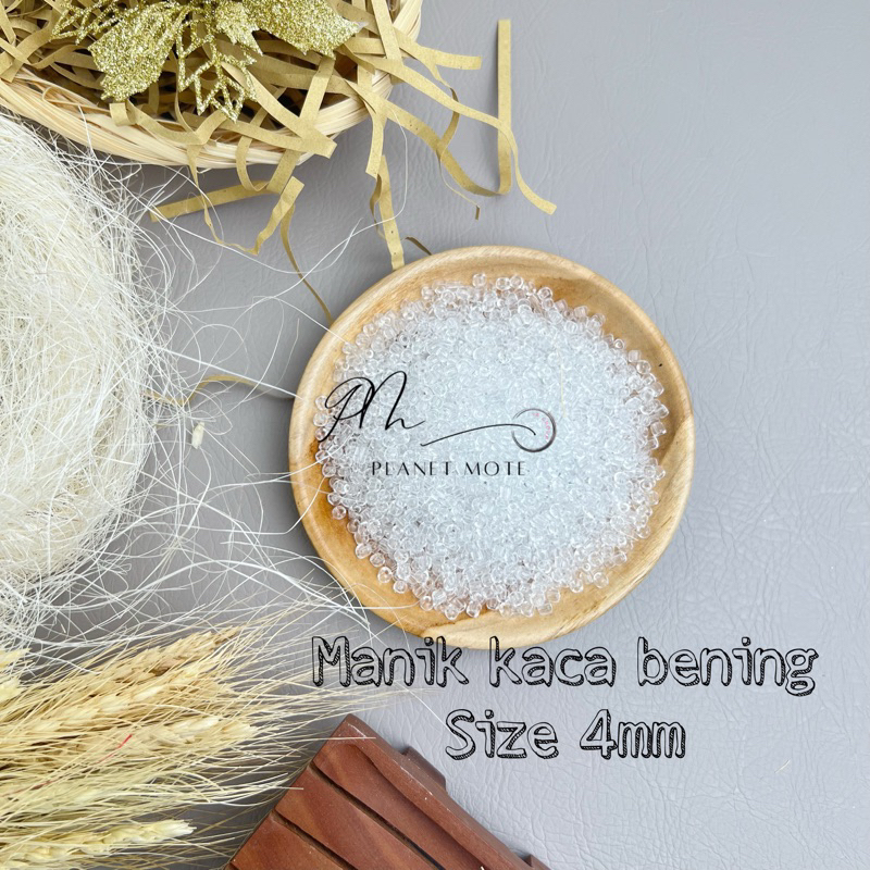 Jual Manik Manik Kaca Kristal 8/o Dan 6/o Transparant Bening (15gr ...