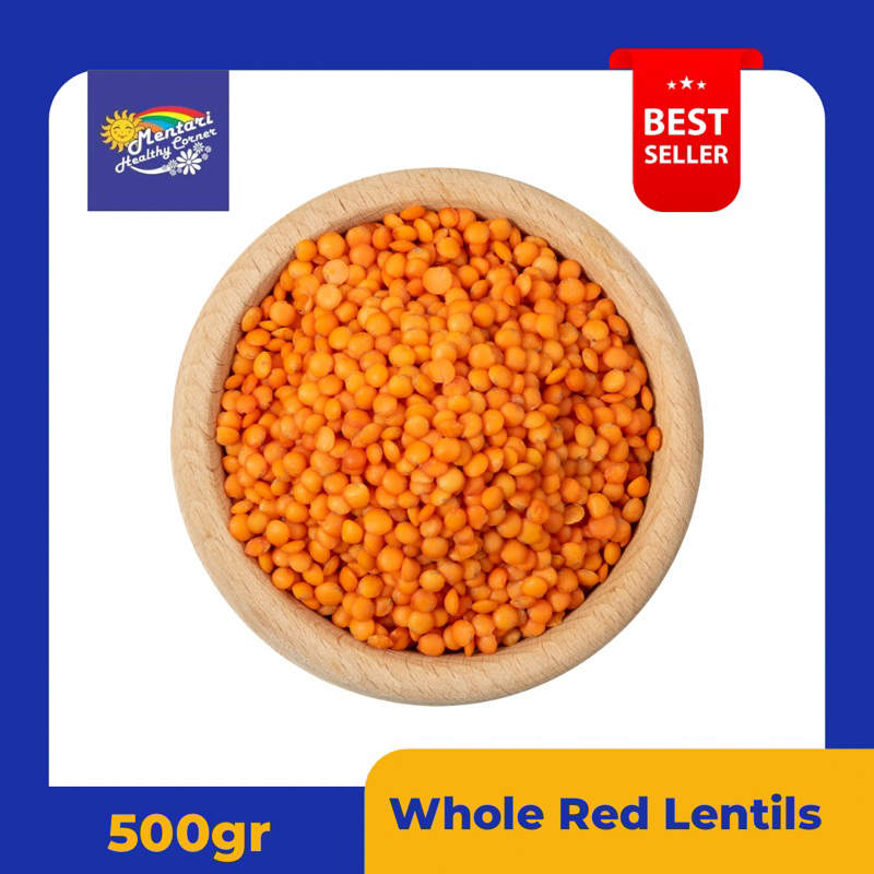 Jual WHOLE RED LENTIL 500gr / ORANGE LENTILS 500gram Shopee Indonesia