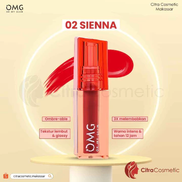 OMG Oh My Glam Glassy Lip Tint Tahan Lama 12 Jam