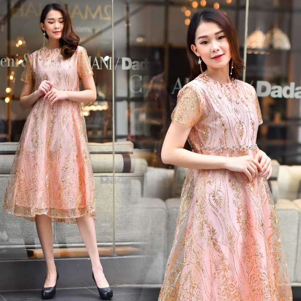 Jual DRESS NATAL GLITER TERBARU/ Kebaya Brokat/kebaya dress natal