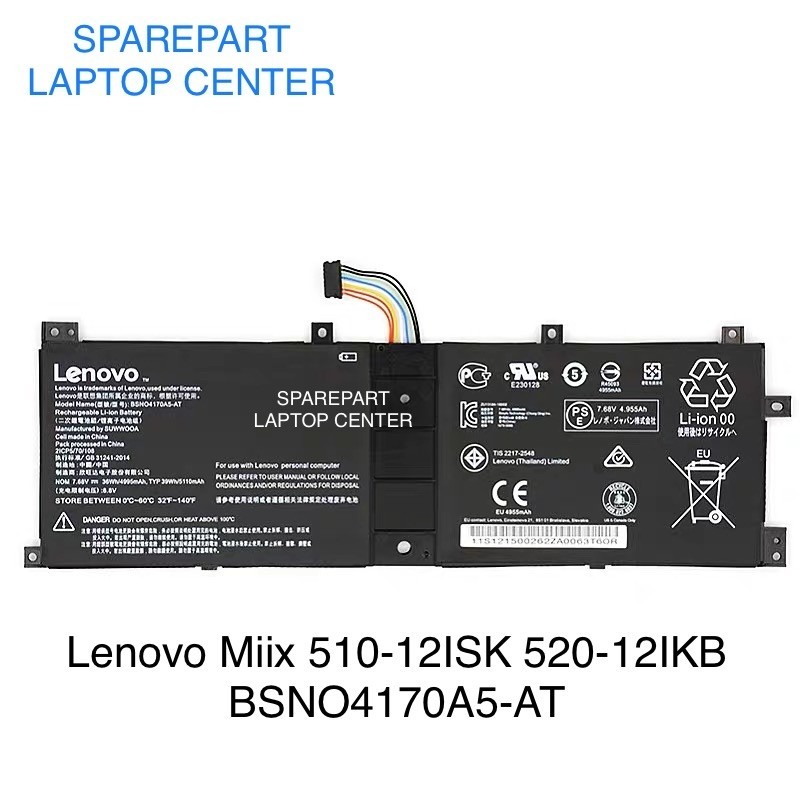 BSNO4170A5-AT - Batería Para Portátil Compatible Con Lenovo Miix 510