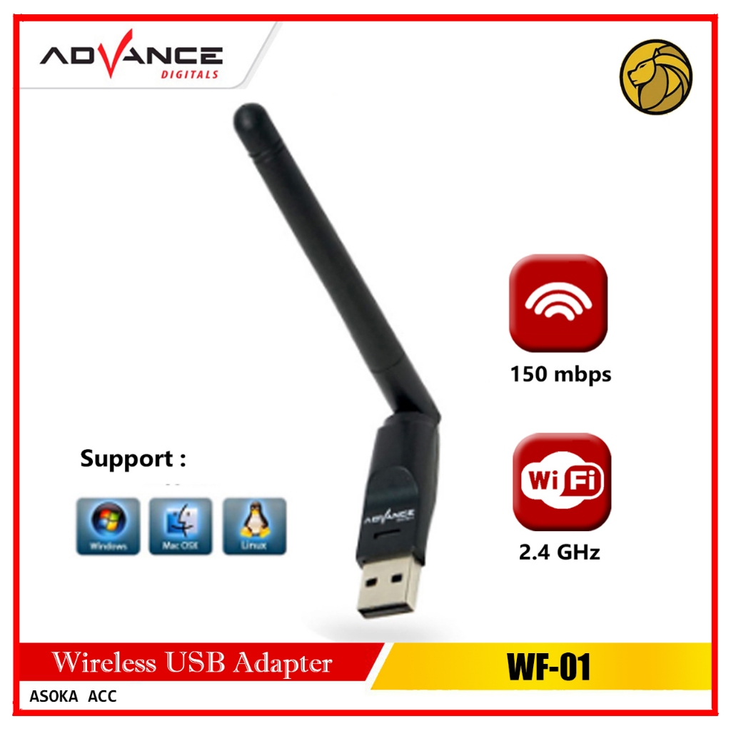 Jual Advance USB Dongle Wifi Wireless Adapter Receiver WF01 Komputer