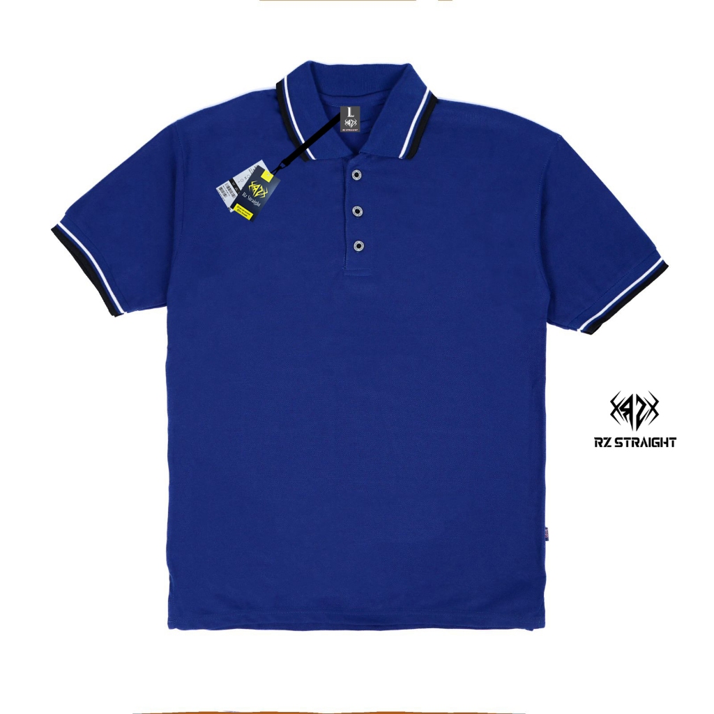 Jual Rz Straight Kaos Polo Pendek Shirt Polos List Terkeren Kerah Unisex Shopee Indonesia