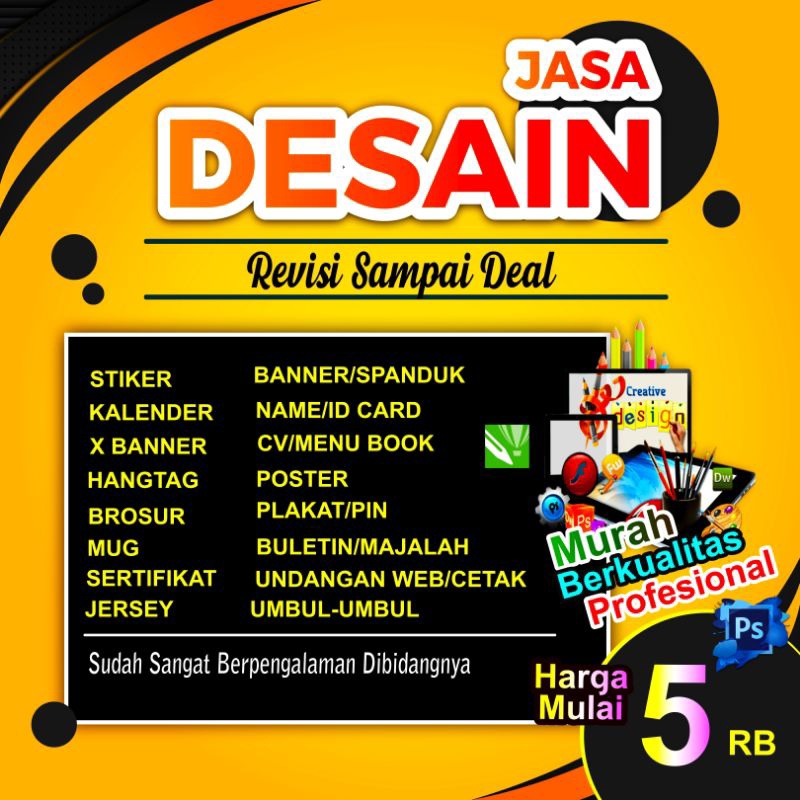 Jual Jasa Desain Grafis Desain Spanduk Stiker Pamflet Flyer Brosur Cv Poster Logo 4032