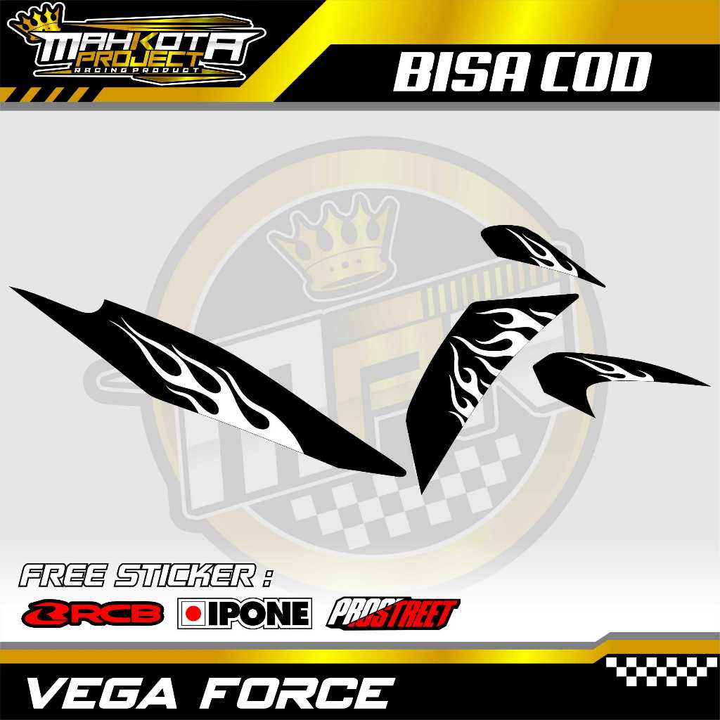 Jual STRIPING VARIASI MOTOR VEGA FORCE DESAIN API / STICKER LIST MOTOR ...