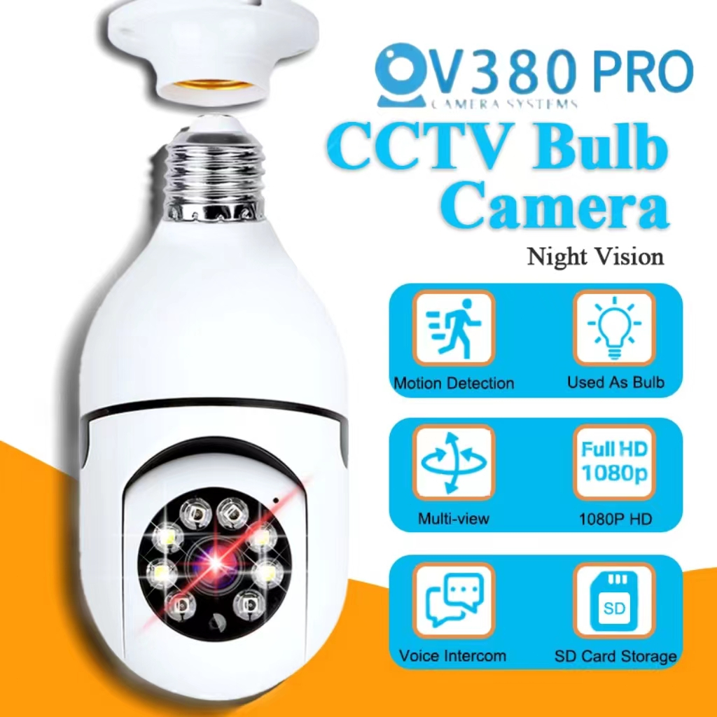 Jual Cctv Lampu Kamera Mp V Cctv Bulb Panorama Nirkabel Wifi Terhubung Ke Ponsel P