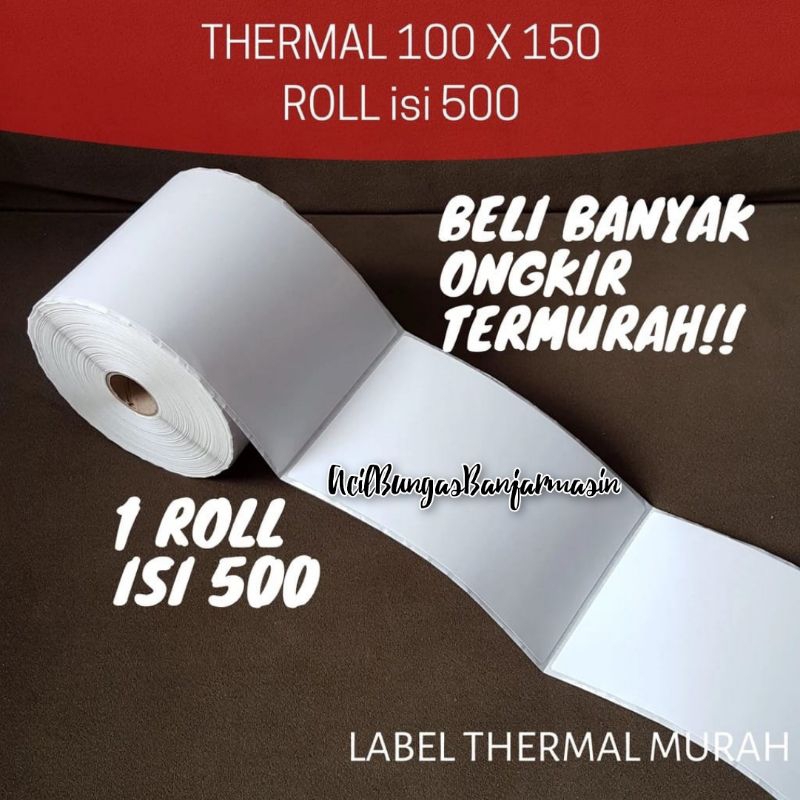 Jual Stiker Label Thermal Resi Alamat Market Place 100x150 Roll ...
