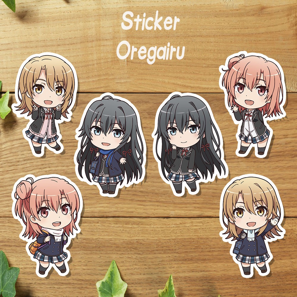 Jual Sticker Anime Oregairu / Stiker Oregairu Yukino, Yui, Iroha