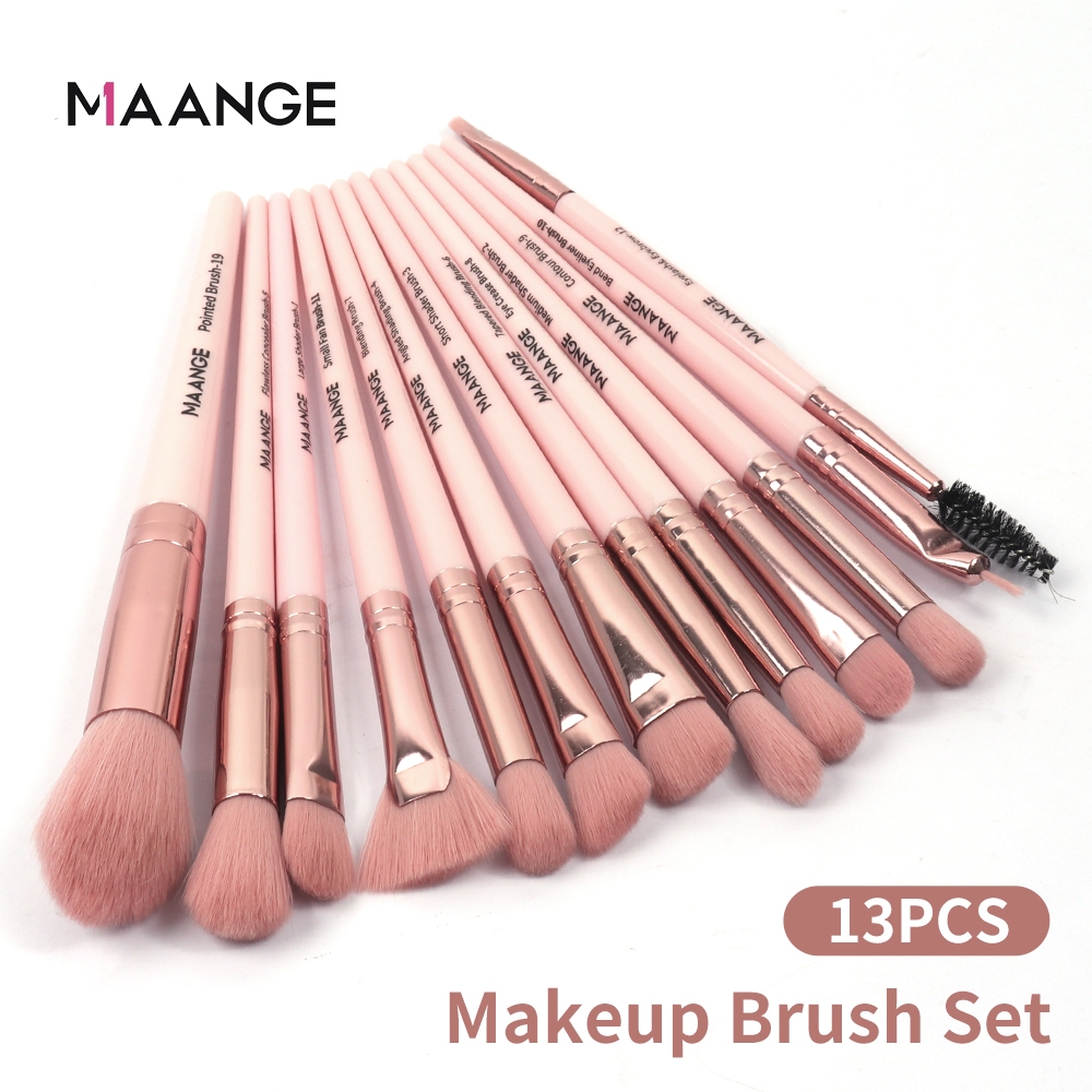 Jual MAANGE 13Pcs Brush Make Up Alat Kosmetik Foundation Blusher Untuk