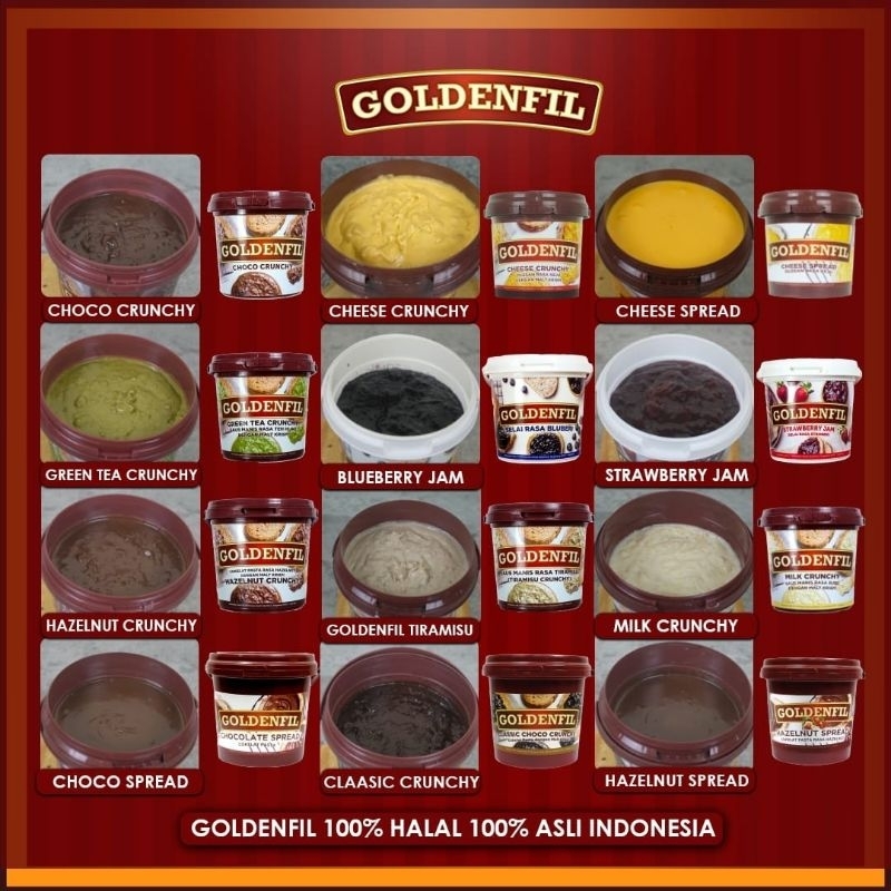 Jual Goldenfil Goldenfill Ukuran Ember Pail Pil Kg Kg Kilo Olesan Celupan Isian Selai Topping