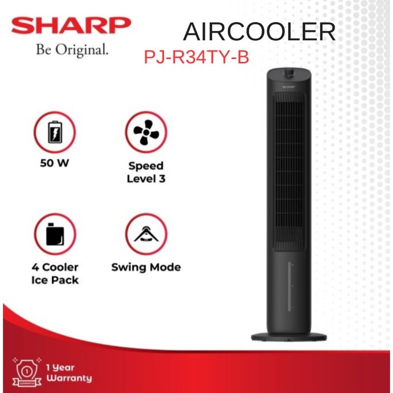 Jual SHARP AIR COOLER PJ-R34TY-B COOL AIR JUST A BUTTON AWAY 50 WATT ...